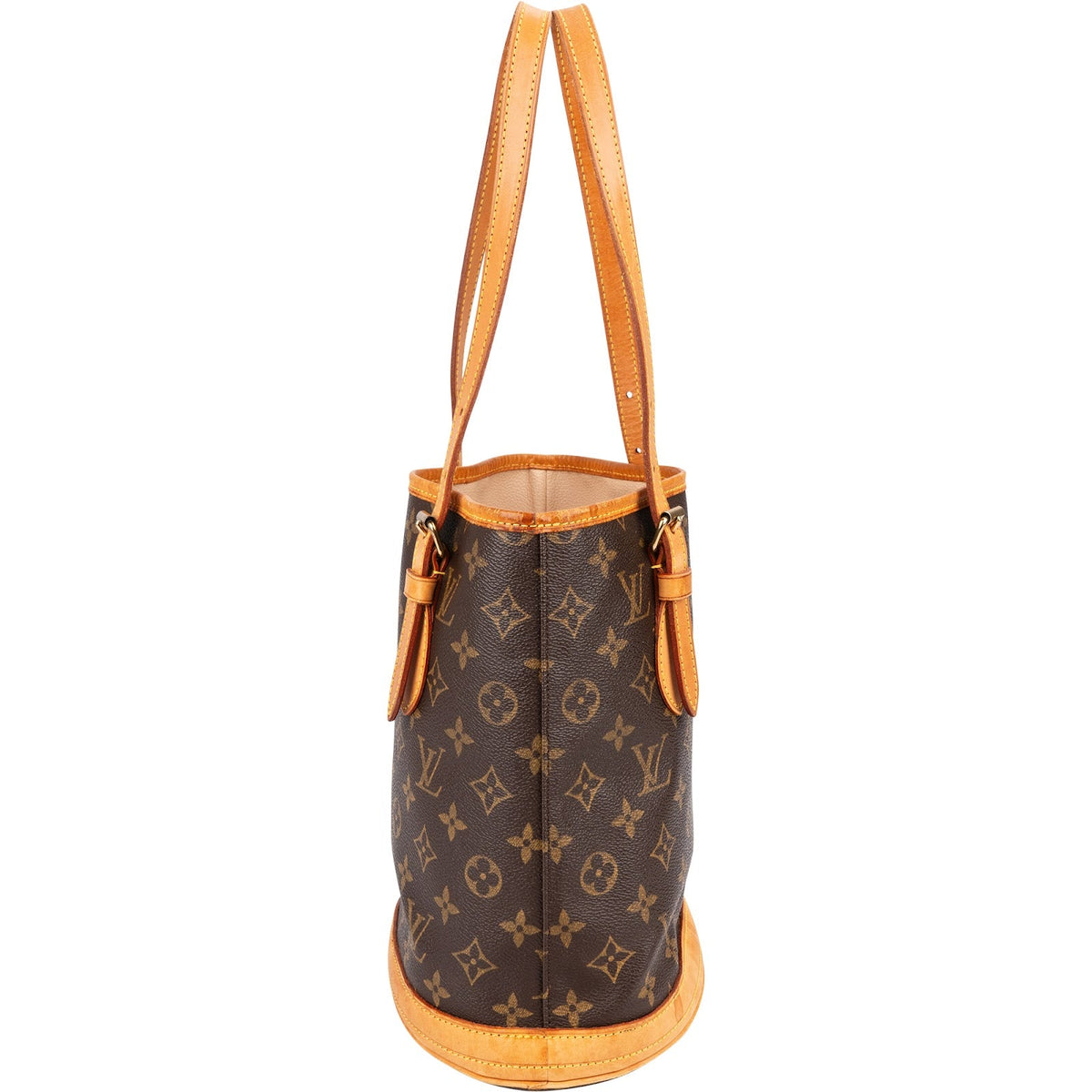 Borsa a spalla Louis Vuitton Bucket PM in tela Monogram