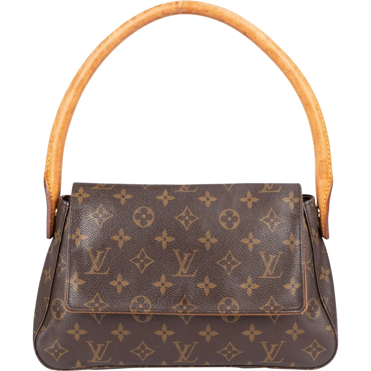 Louis Vuitton Monogram Canvas Mini Looping aus Canvas und Vachetta-Leder – Vorderansicht