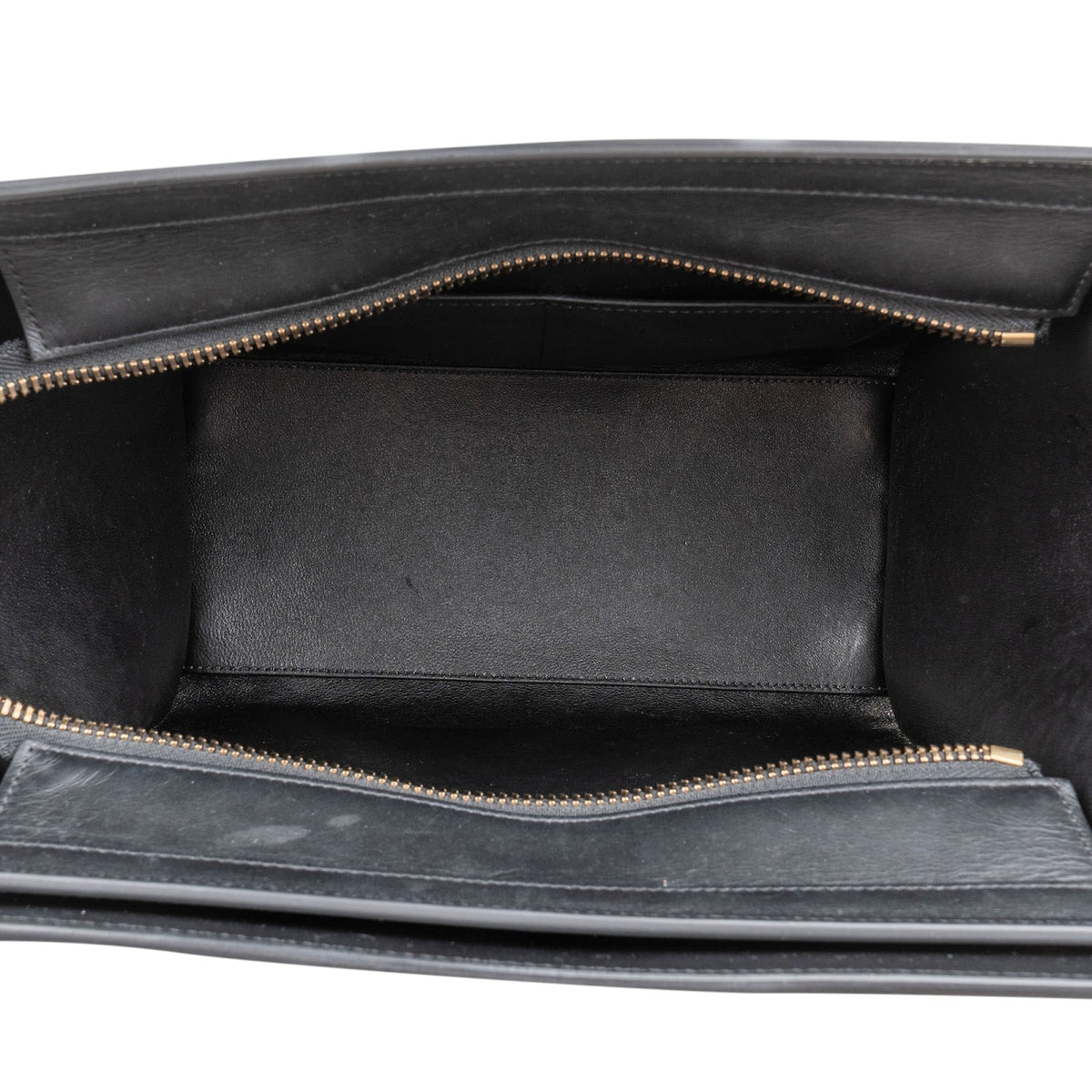Céline Tricolor Grained Leather & Suede Small Luggage Handbag