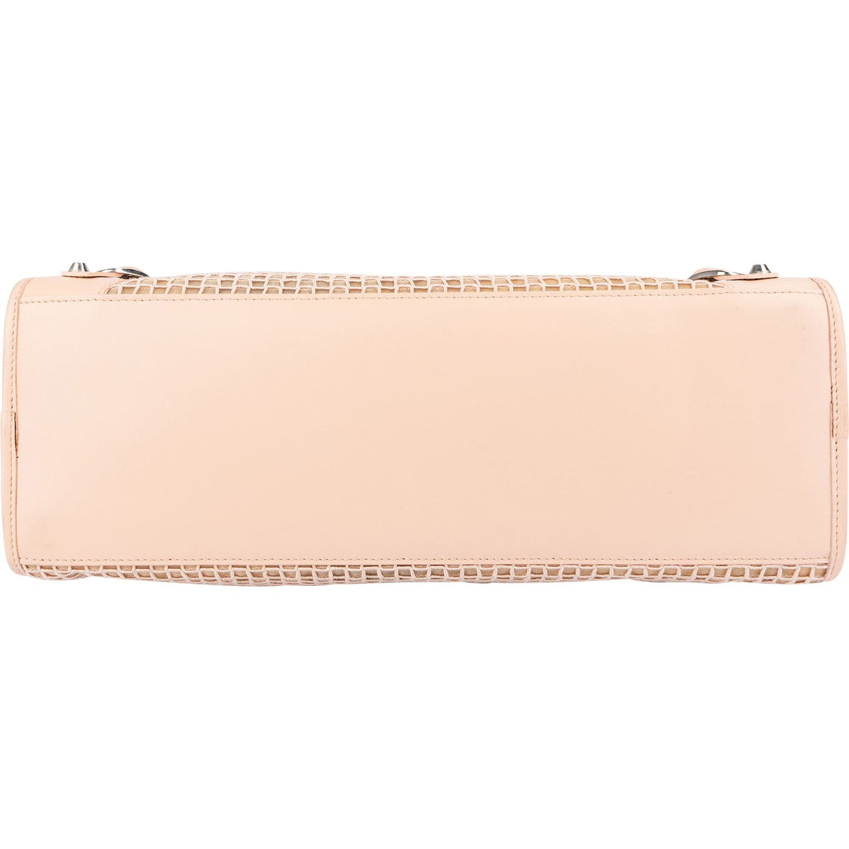 Balenciaga Stitched Checked Mesh Rosa City Handtasche, Bild 8 von 12