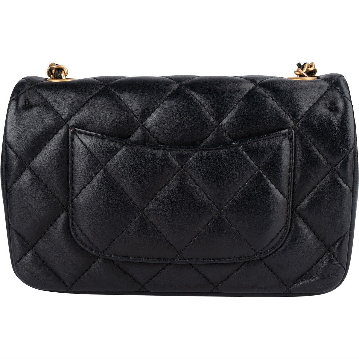 Chanel Quilted Lambskin Heart Charms Mini Rectangular Single Flap Crossbody Tas
