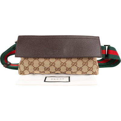 Borsa a tracolla Gucci in tela monogram GG con nastro Web