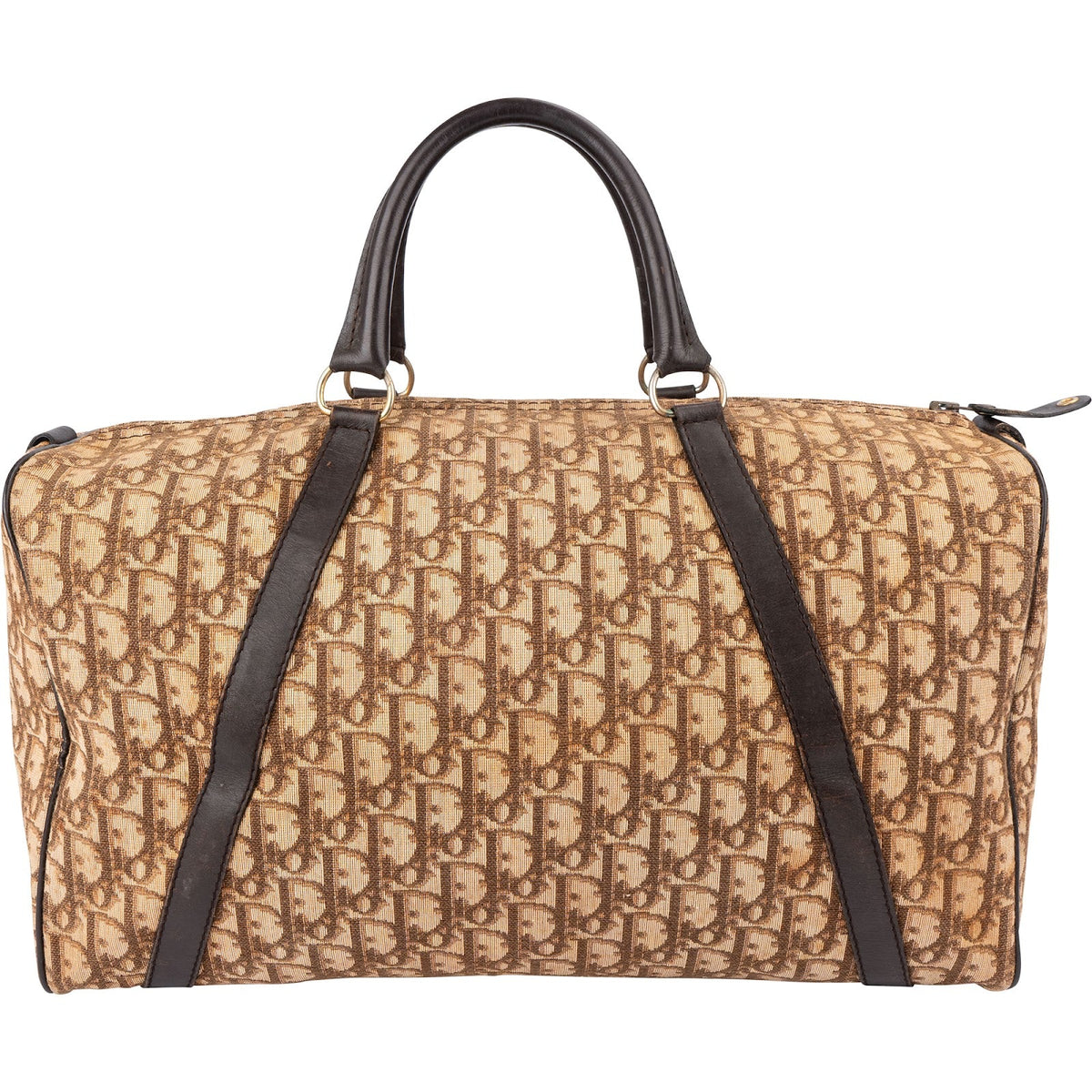 Christian Dior Trotter Monogram Canvas Boston 40 aus Canvas und Leder – Vorderansicht