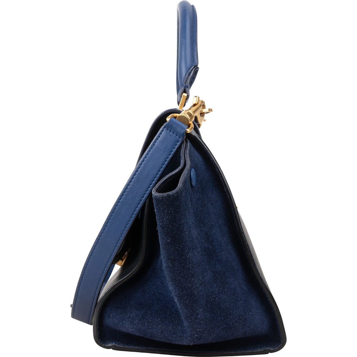 Borsa a mano Trapeze Céline in pelle scamosciata bicolore