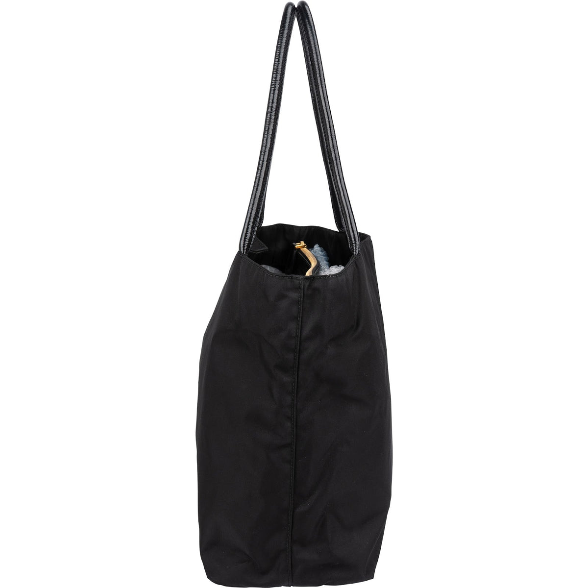 Sac cabas et porté épaule Prada en nylon Tessuto et cuir verni