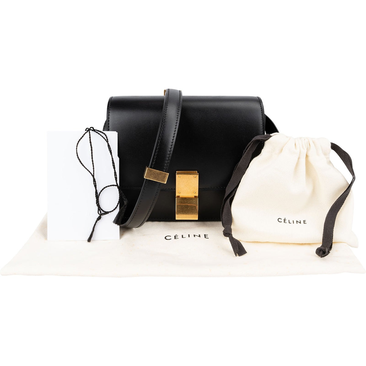 Borsa a tracolla Celine Classic Small Box in pelle di vitello