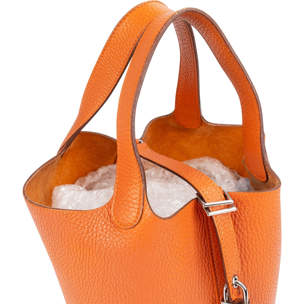Hermès Potiron Orange Taurillon Clemence Picotin Lock 18 (PM) Handbag