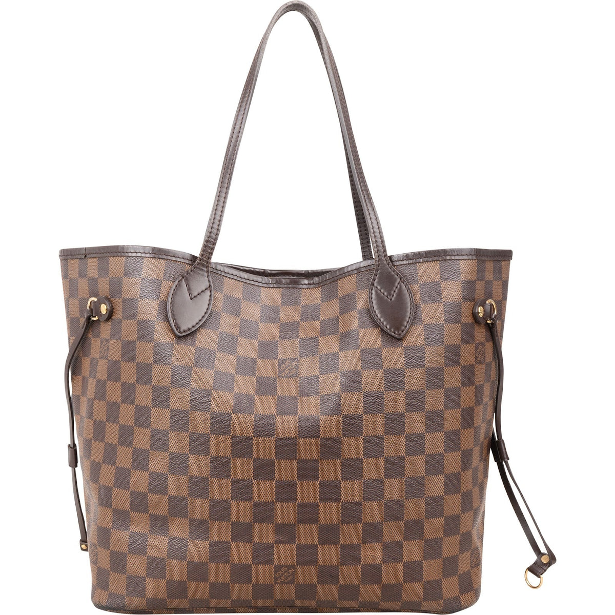 Borsa a spalla Louis Vuitton Neverfull MM in tela Monogram Damier Ebene