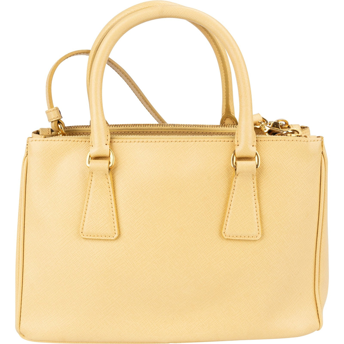 Prada Gelb Saffiano Leder Small Galleria Handtasche, Bild 5 von 15