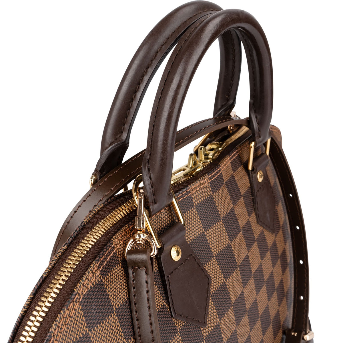 Borsa Louis Vuitton modello Alma PM in tela Monogram e Damier Ebene