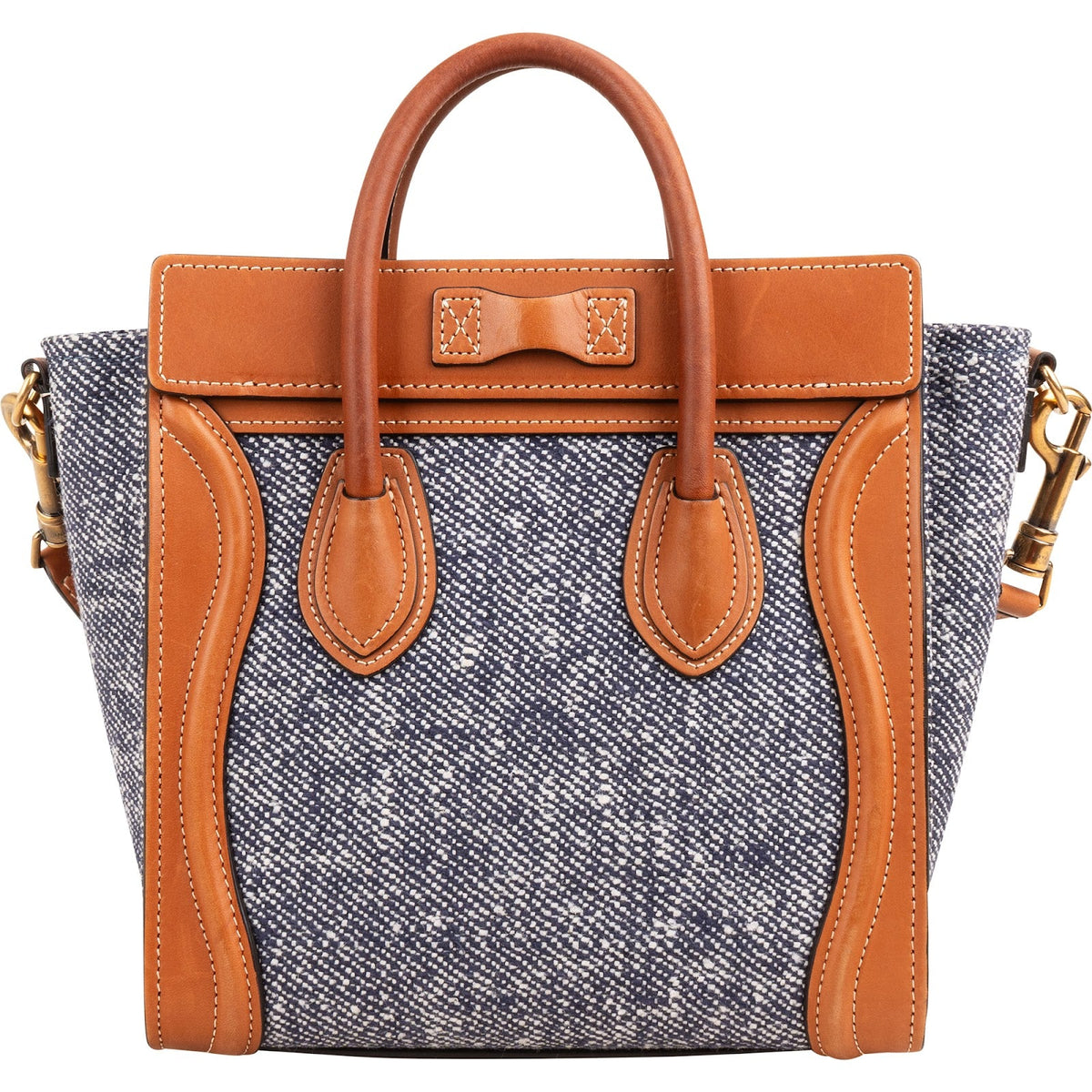 Bolso Nano Luggage de algodón y piel de Celine