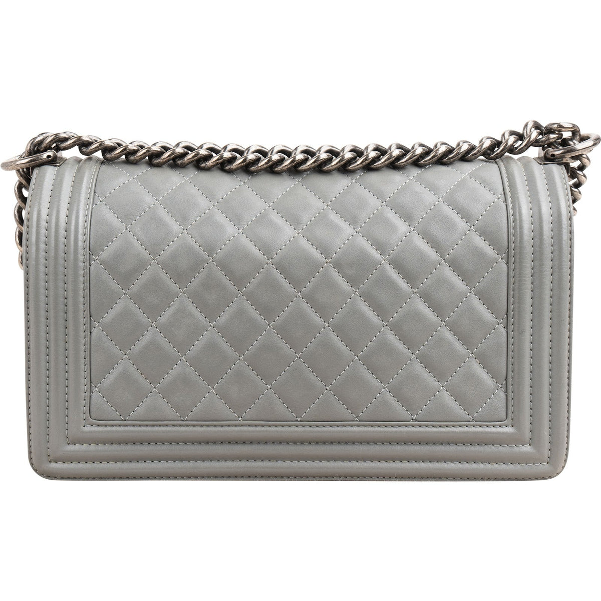 Sac bandoulière Chanel Boy moyen modèle à rabat en cuir d'agneau matelassé