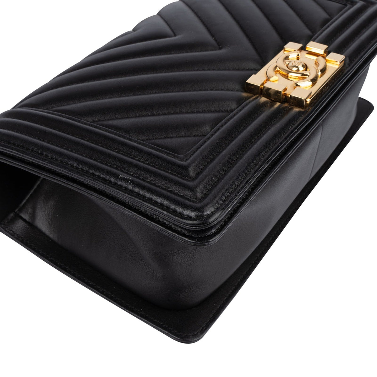 Bolso bandolera Chanel Boy Single Flap acolchado Chevron