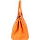 Hermès Orange H Taurillon Clemence Leather Palladium Birkin 30 Handbag
