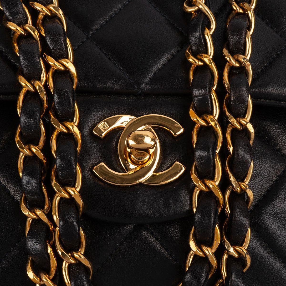 Chanel Lammleder Gold Medium Double Flap Schultertasche, Bild 9 von 15