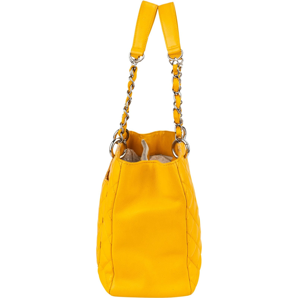 Chanel Maxi Grand Shopping CC Tote schoudertas van gewatteerd kaviaarkalfsleer