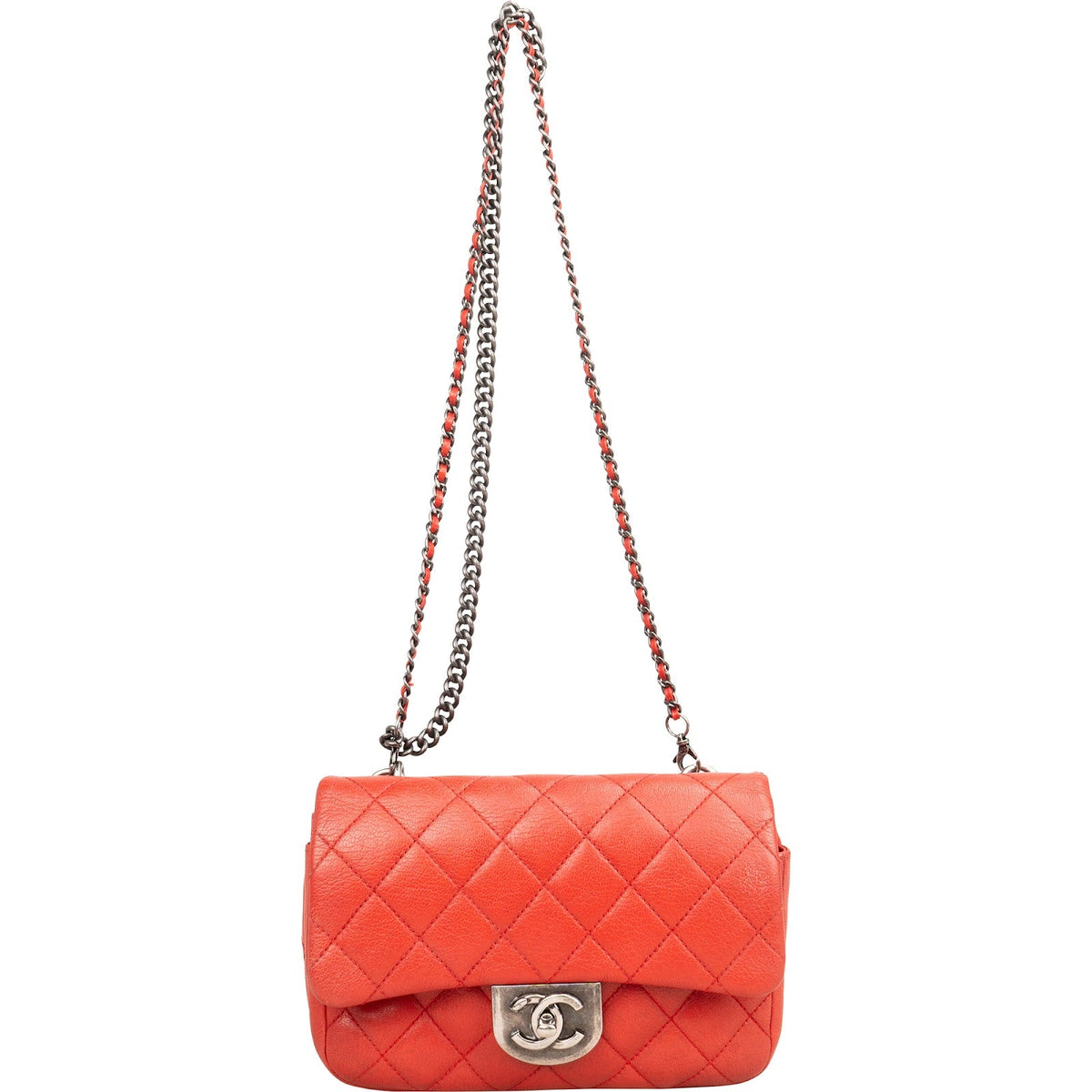 Borsa a tracolla Chanel Paris Seoul Small Single Flap in pelle di capra trapuntata con cuciture e doppia portabilità
