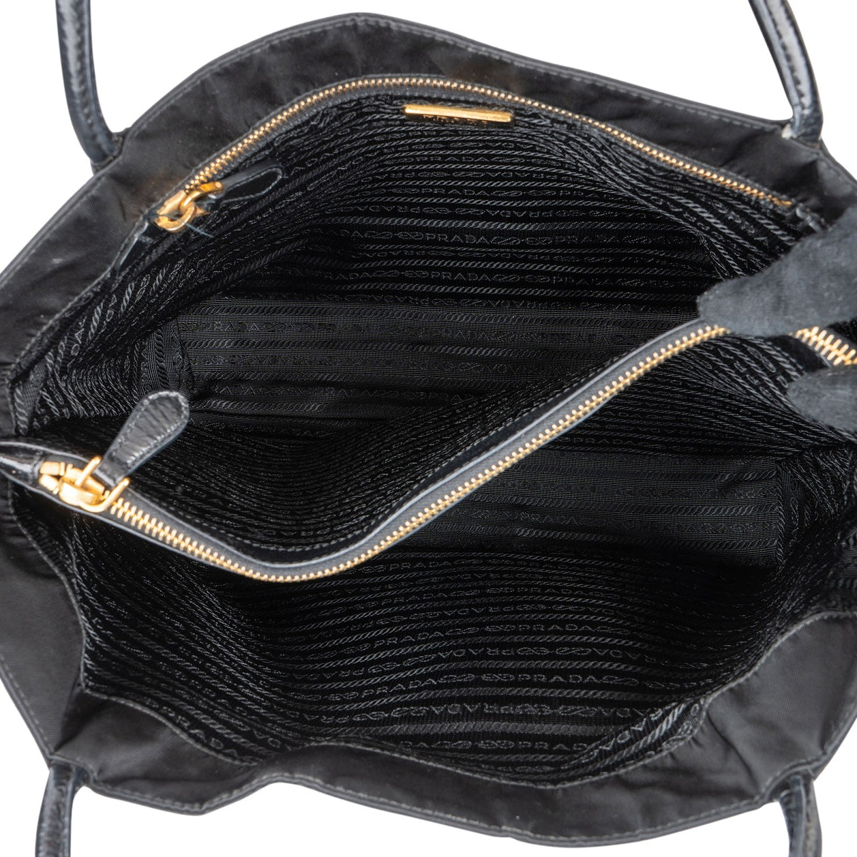 Sac cabas et porté épaule Prada en nylon Tessuto et cuir verni