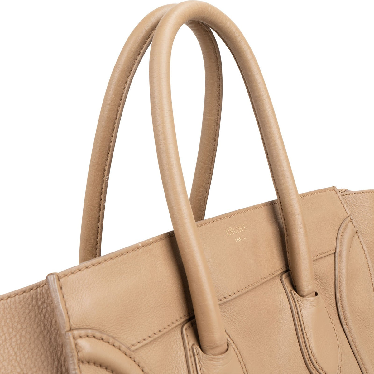 Borsa tote Céline Luggage in pelle di vitello bottalata