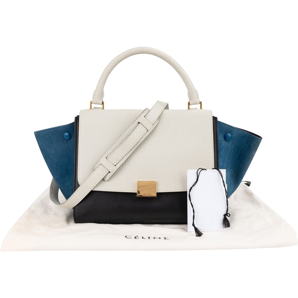 Sac à main Trapèze Céline en cuir tricolore