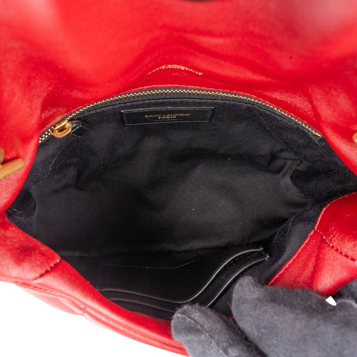 Saint Laurent Loulou Small aus gestepptem Leder – Ansicht 10