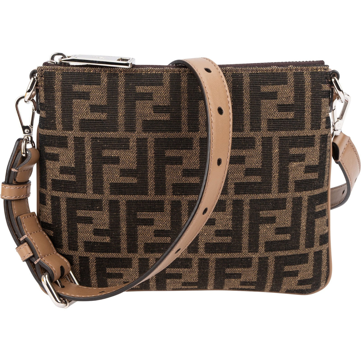 Sac bandoulière Fendi Camera en toile Zucca