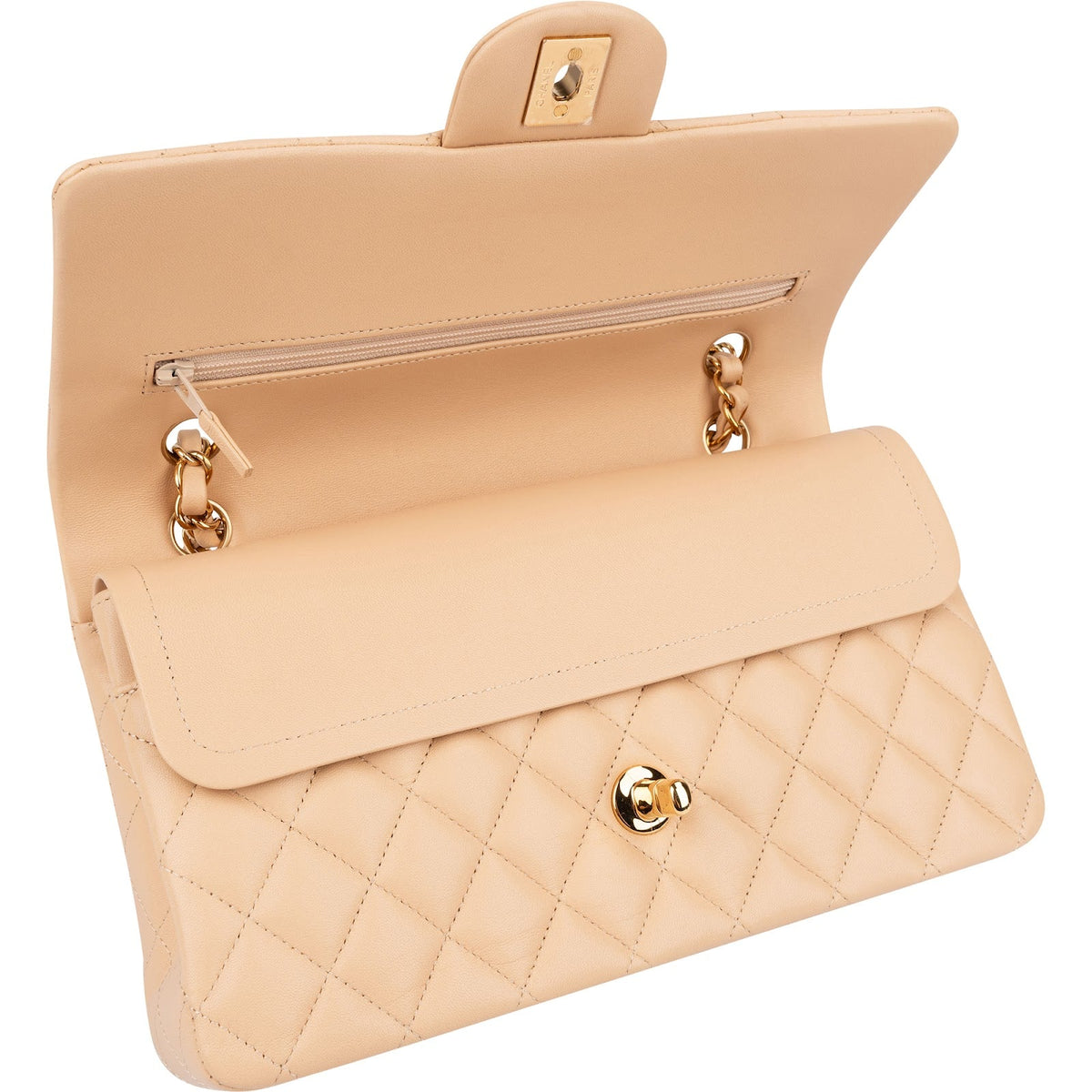 Chanel Lammleder Medium Double Flap Schultertasche, Bild 12 von 15