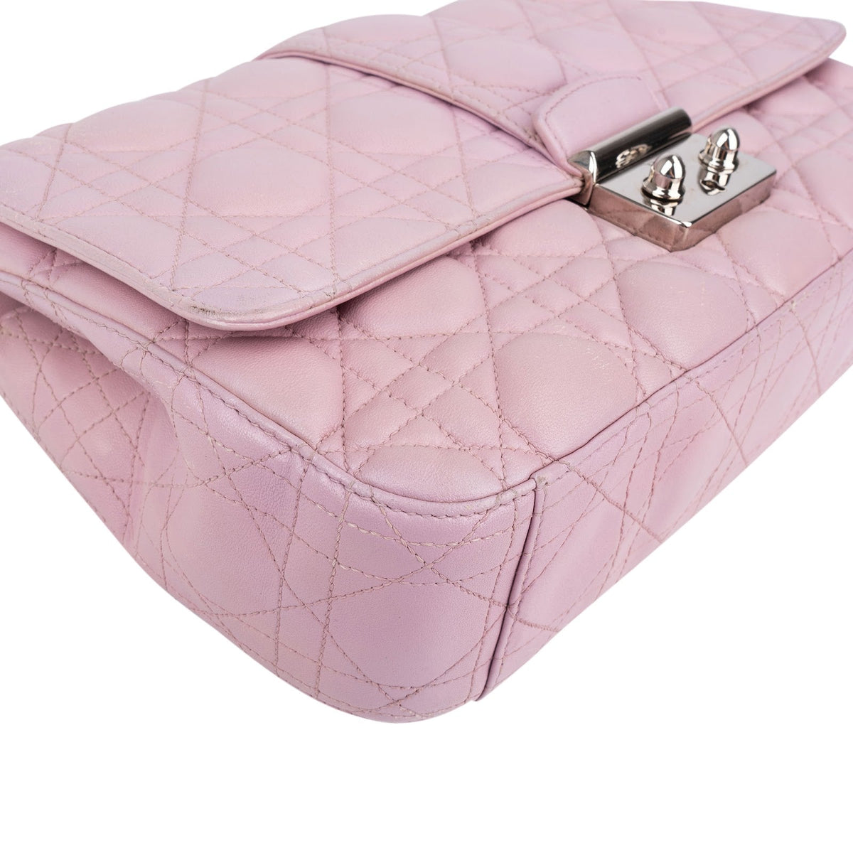 Christian Dior roze gewatteerde lederen Diorama schoudertas
