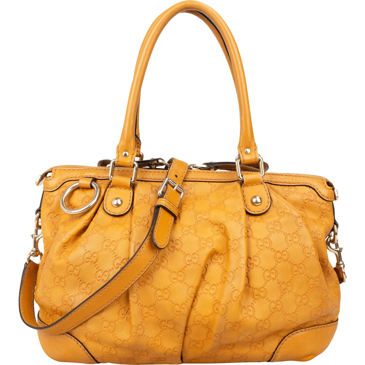 Gucci Guccissima Sukey Satchel aus Leder – Vorderansicht
