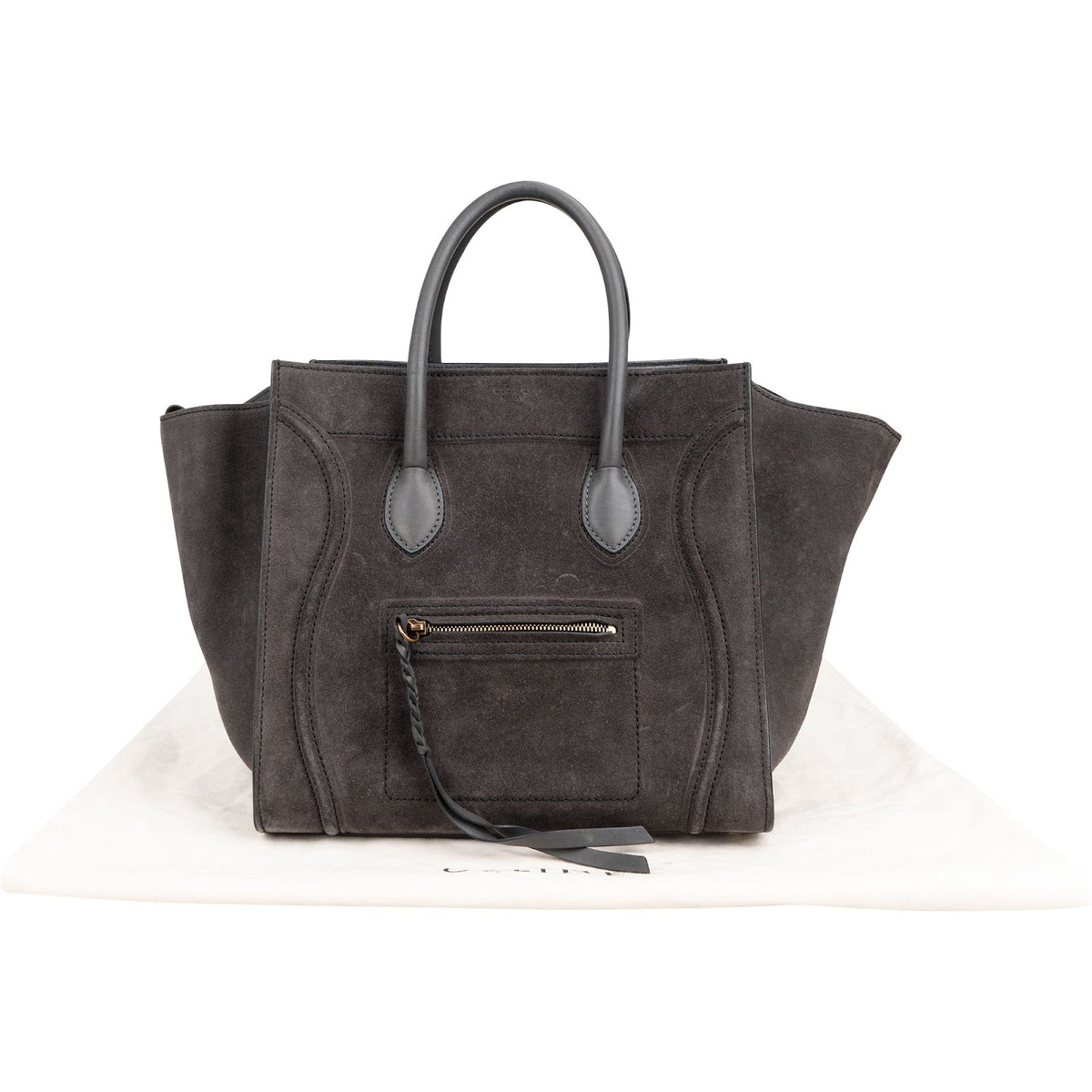Sac à main Céline Phantom en daim et cuir