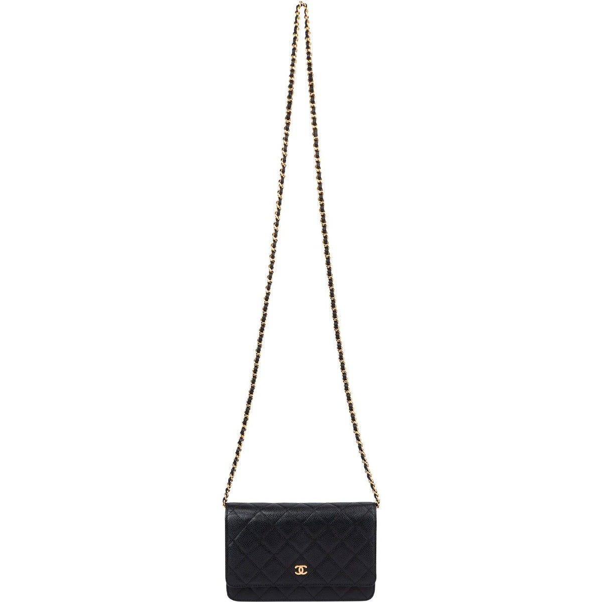 Chanel Caviar Leder CC Wallet on Chain Umhängetasche, Bild 10 von 14