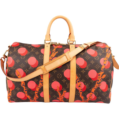Louis Vuitton Monogram Canvas Limited Yayoi Kusama Ramages Dots Keepall 45 Bandoulière Travel Bag
