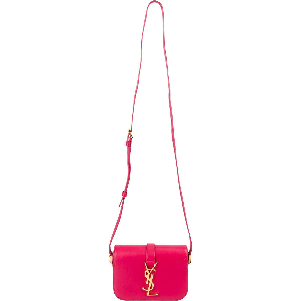 Saint Laurent Solferino Small aus rosa Box-Kalbsleder – Ansicht 7