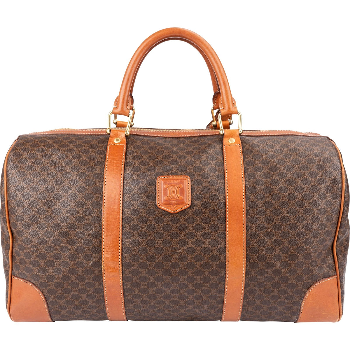 Sac de voyage Celine Boston 45 en toile Monogram Macadam