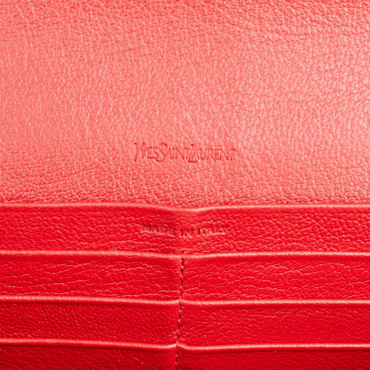 Yves Saint Laurent Grained Calfskin Cassandre Wallet On Chain Crossbody Bag