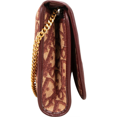 Christian Dior Trotter Monogram Canvas Flap Shoulder Bag