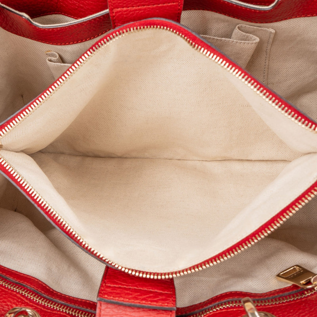 Gucci Tote-handtas van generfd leer met bamboe handvat