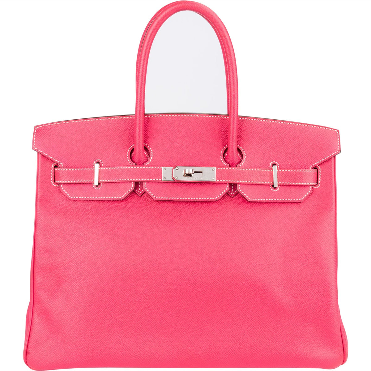 Hermès Rosa Candy Epsom Birkin 35 aus Epsom-Leder – Vorderansicht