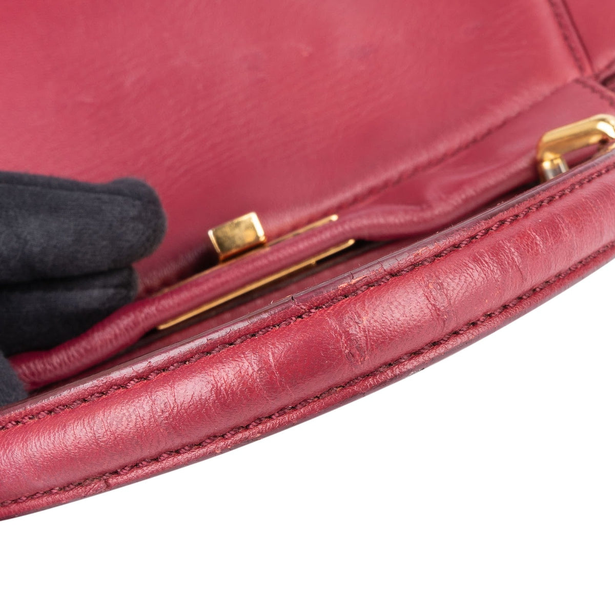 Fendi Leather Peekaboo Mini Handbag