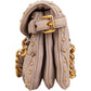 Miu Miu gewatteerde Nappa lederen met studs Turnlock schoudertas
