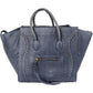Celine Phantom aus blauem Pythonleder – Vorderansicht