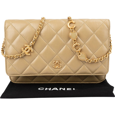 Chanel Quilted Lambskin Sweetheart CC Wallet On Chain Crossbody Bag