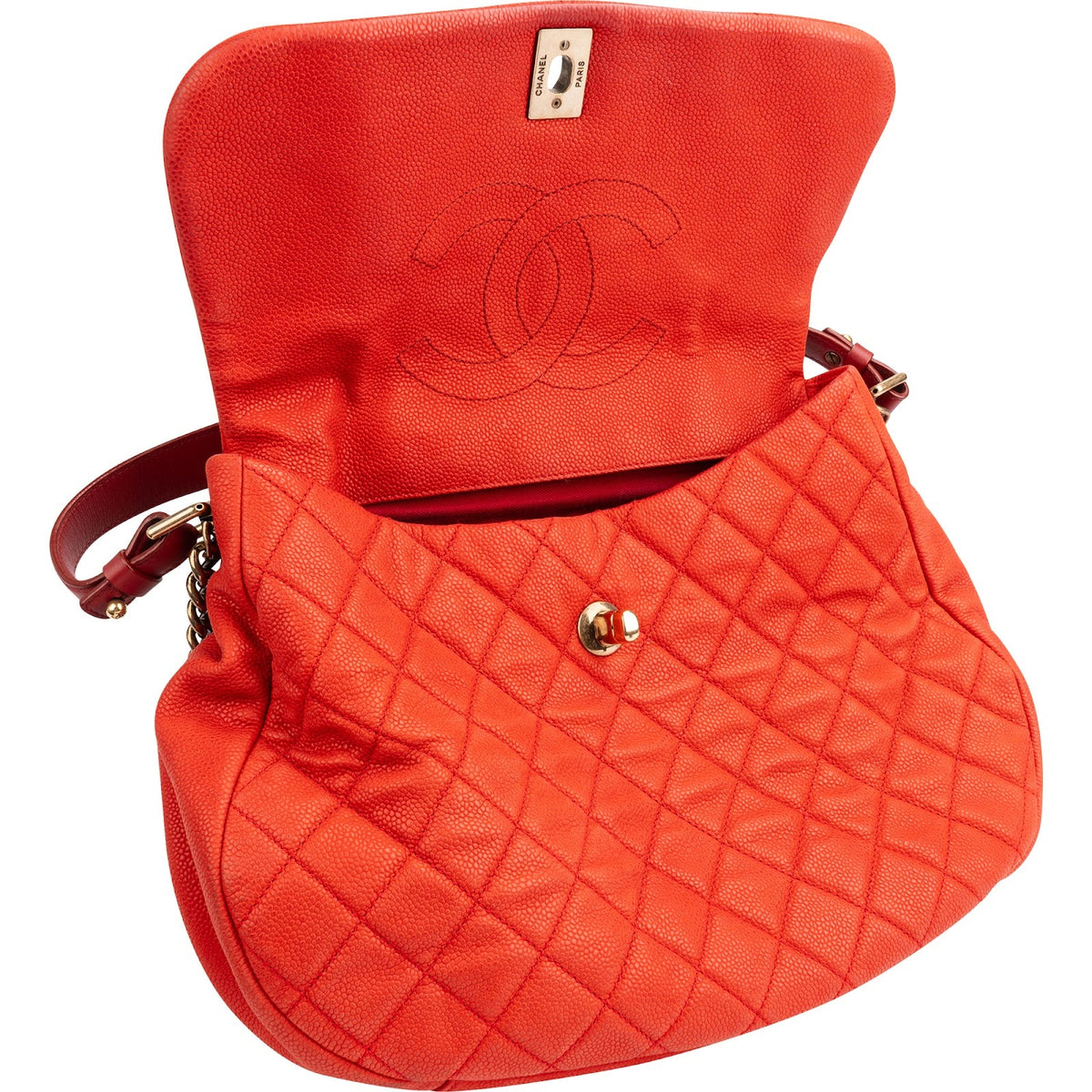 Chanel In The Mix Maxi Single Flap aus gestepptem Caviar-Leder – Ansicht 12