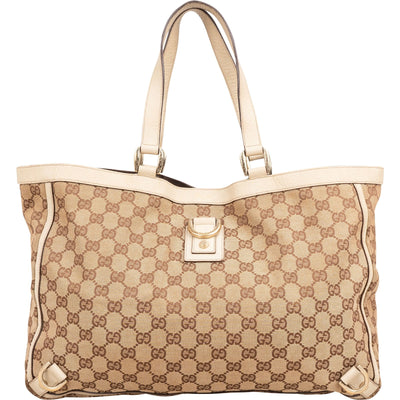 Gucci Monogram GG Canvas Abbey D-Ring Large Tote Shoulder Bag