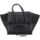 Céline Black Drummed Calfskin Phantom Handbag
