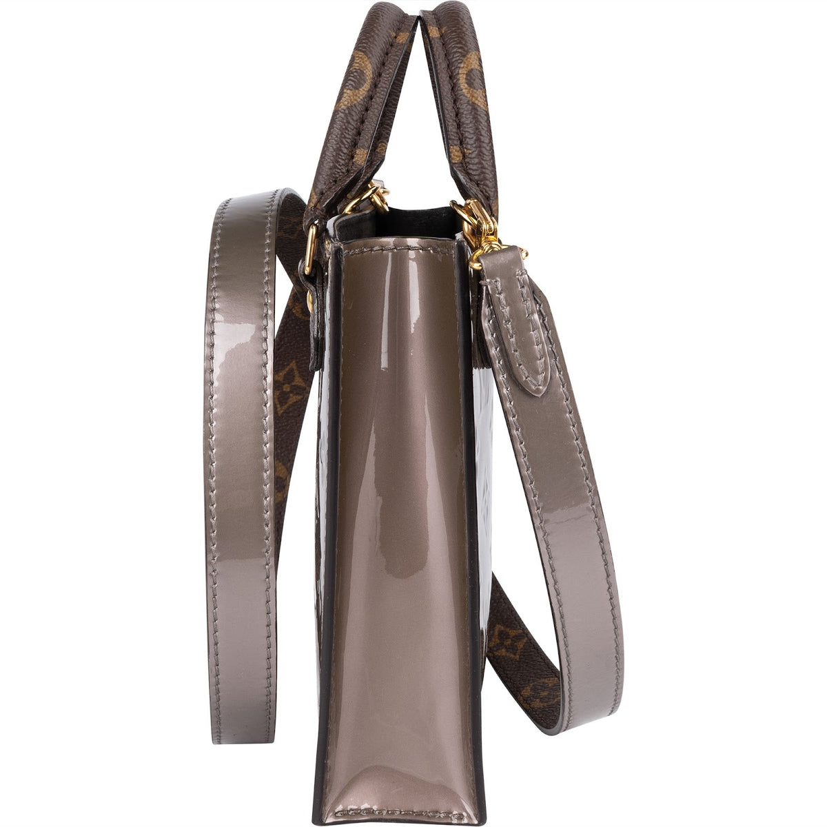 Louis Vuitton Monogram Vernis Petit Sac Plat handtas