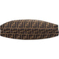Fendi Monogram FF Zucca Canvas Diagonal Triangle Zip Large Shoulder Bag