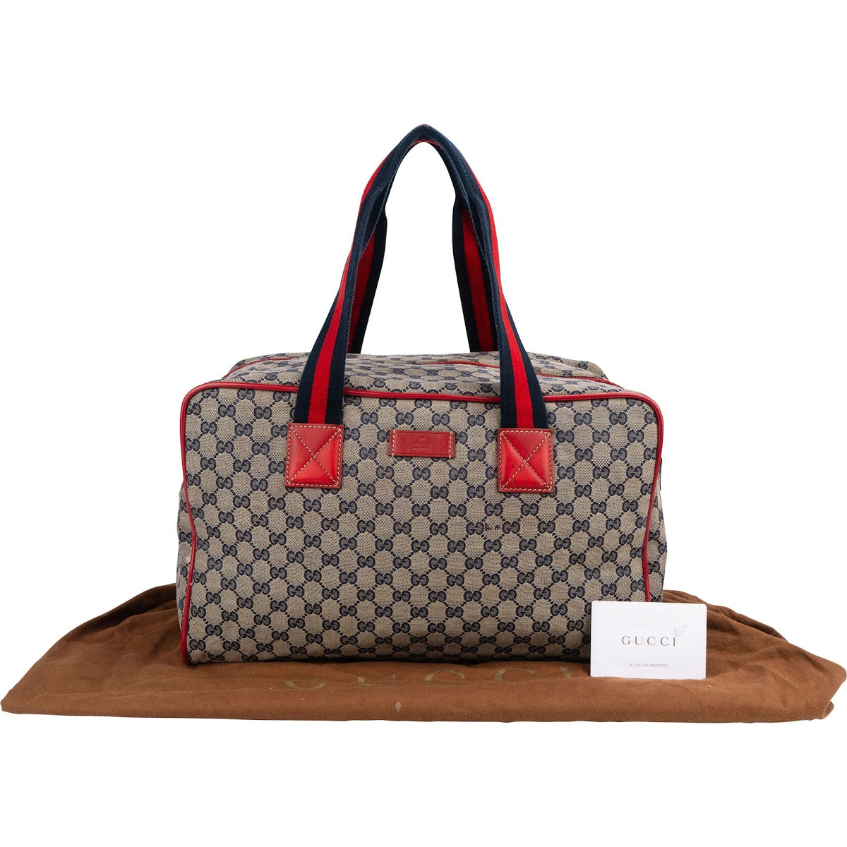 Gucci GG Plus Canvas Web Stripe Boston 40 Handtasche, Bild 2 von 11