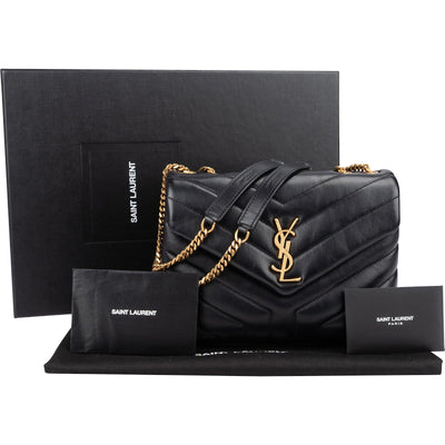 Borsa a tracolla Saint Laurent Small Loulou in pelle di vitello trapuntata