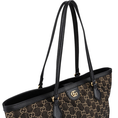 Gucci Monogram GG Denim Ophidia tote schoudertas
